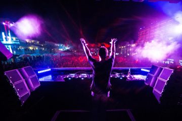 After The Raves - Ibiza - Hardwell performs outdoors in Ibiza, Spain.